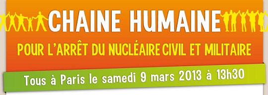 Chaine humaine, nucléaire, Fukishima, Tchnernobyl