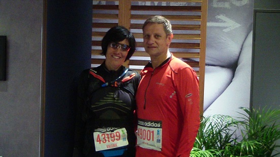 Valérie et Pascal Pétoin, semi marathon de paris 2013
