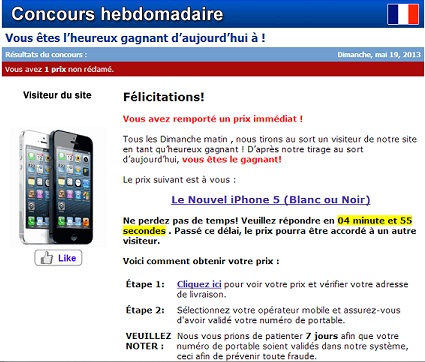 Arnaque à l'Iphone 5