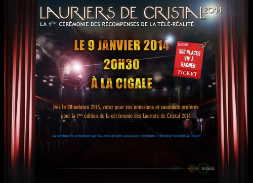 les Lauriers de cristal, première cérémonie des récompenses de la télé réalité