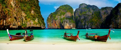 plage thailande barques