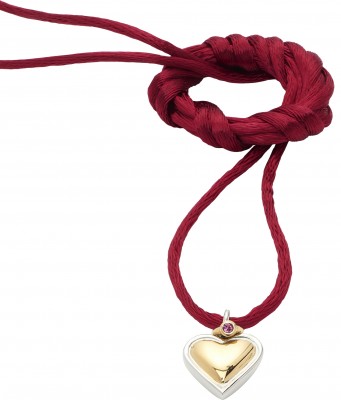 Collier bracelet cordon rouge coeur Energetix