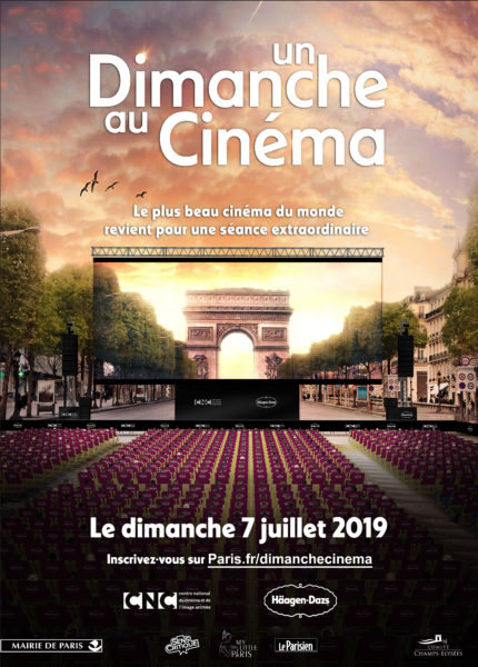 cinéma en plein air sur les champs elysées