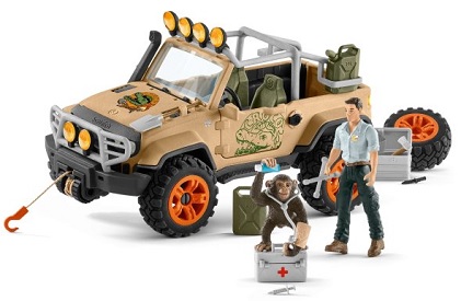 schleich-wild-life-figurine-tout-terrain-ranger-chimpanze-contenu schleich-wild-life-figurine-tout-terrain-ranger-chimpanze-contenu