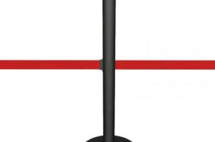 poteau-de-guidage-noir-a-double-sangle