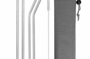 pailles en inox gris