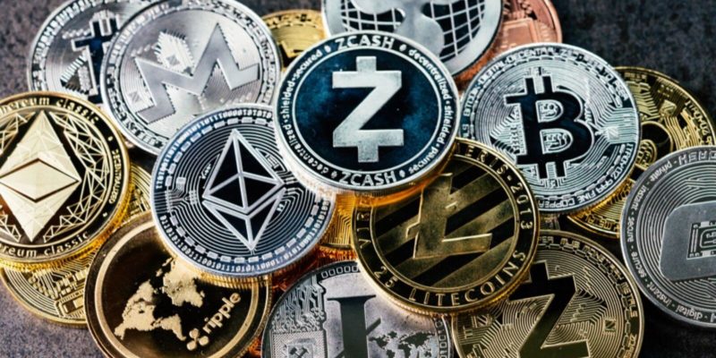 Bitcoins sur un marché de crypto-monnaies