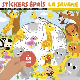 Stickers épais – La savane – Ed. Gründ
