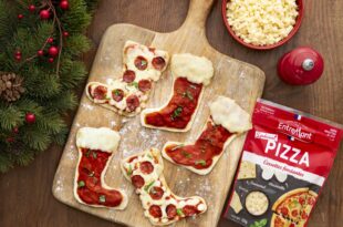 Mini pizzas bottes de Noël, Râpé Entremont