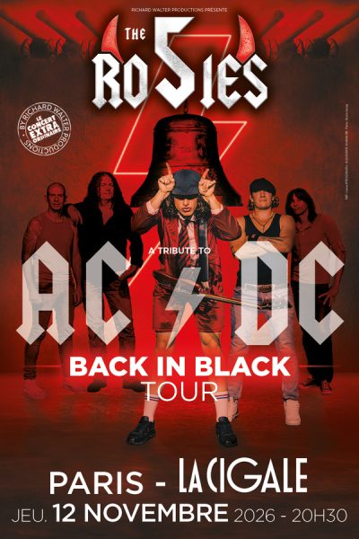 The 5 Rosies en concert pour le Back in Black Tour consacré à AC/DC à La Cigale à Paris
