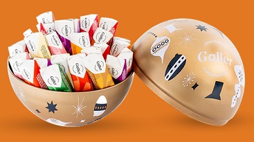 Galler-grande-boule-noel-assortiment-chocolats-praliné Galler-grande-boule-noel-assortiment-chocolats-praliné