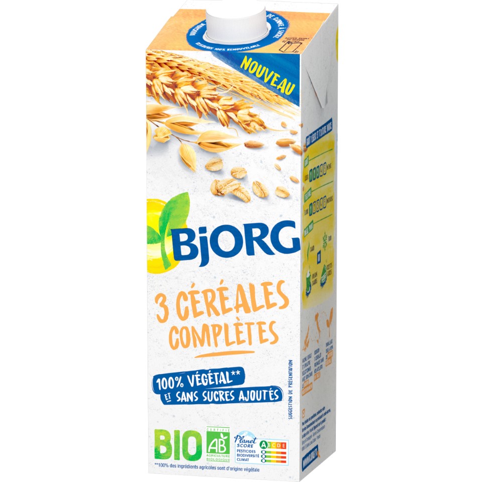 Bjorg boisson végétale 3 céréales complètes