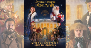 Spectacle immersif racontant la véritable histoire du Père Noël au Grand Hôtel des Rêves avec comédiens et décors féériques.