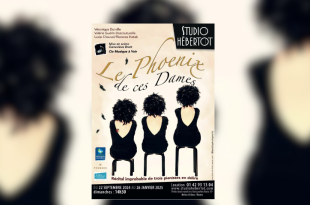 Le Phoenix de ces Dames, trois pianistes sur scène autour d’un piano original lors d’un spectacle musical humoristique à Paris