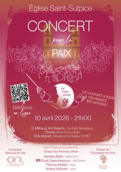 Concert pour la Paix à l’Église Saint-Sulpice à Paris avec chœur et orchestre