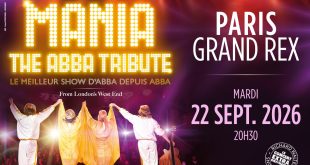 MANIA The Abba Tribute en concert au Grand Rex à Paris le 22 septembre 2026