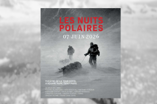 Affiche ou scène de l’événement Nuits polaires 2026 à Paris, organisé par Grand Nord Grand Large, réunissant explorateurs, scientifiques et artistes autour des expéditions polaires.