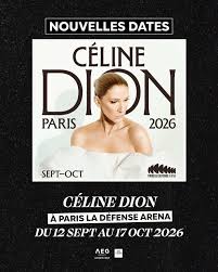 Céline Dion en concert à Paris La Défense Arena en 2026