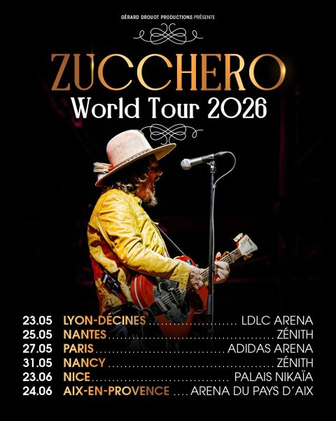 Zucchero en concert lors de sa tournée France 2026 à l’Adidas Arena de Paris