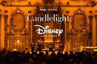 Candlelight Disney Chansons d'Amour en France avec un quatuor à cordes jouant les plus grandes musiques Disney à la lumière de milliers de bougies.