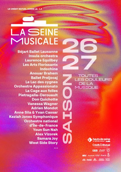 La Seine Musicale à Boulogne-Billancourt, scène illuminée pour la saison 2026-2027