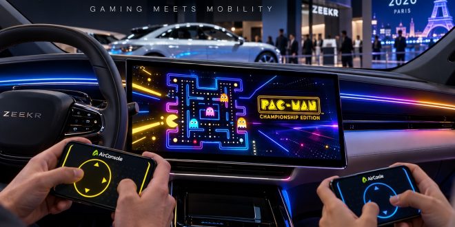AirConsole et Zeekr : le jeu vidéo embarque au Mondial de l’Auto 2026