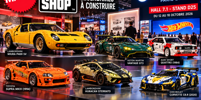 Mattel Brick Shop : six voitures mythiques à construire au Mondial de l’Auto 2026